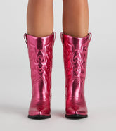 Major Glam Metallic Cowboystiefel